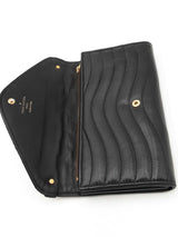 Louis Vuitton Black Leather Wave Long Wallet Eb1125oprdu