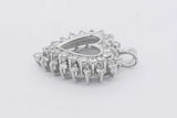0.9cttw Diamond Heart Pendant In 14k White Gold 4.5 Grams Eb0925orxsa