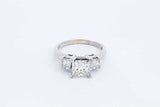 Approx. 2.6ctw Princess Cut Diamond Ring 14k White Gold 4.1g Eb0724ixzdu