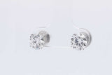 2.0cttw Lab Grown Diamond Stud Screwback Earrings 14k White Gold 1g Eb0326wcrsa