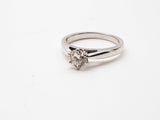 Approx. 0.50cts Dia 18k Wg 3.2g Solitaire Ring Size 4.5 Do0424rxzde