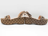 Gucci Gg Supreme Canvas Platform Sandals Size 40 Sd0926ozxdu