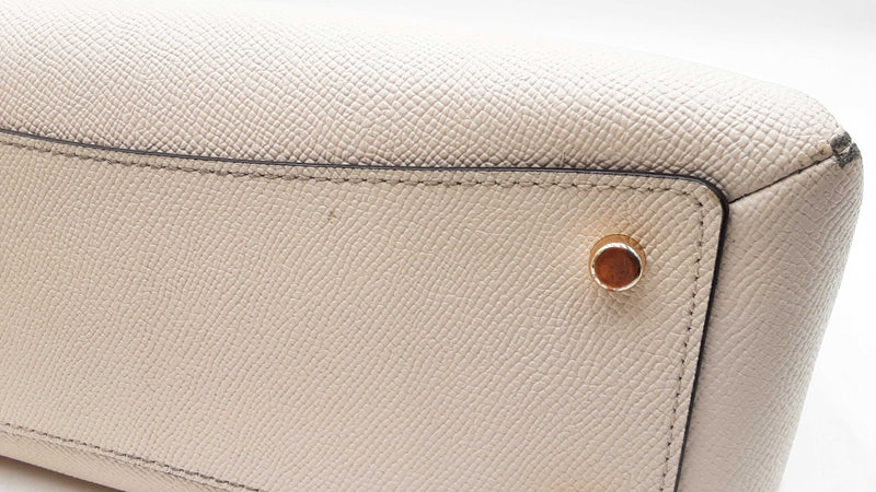 Coach Mini Lillie Carryall Handbag In Ivory Crossgrain Leather Fw0125oxdu