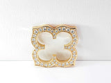 Cartier Diamond & 18k Yellow Gold Gothic Clover Quatrefoil Pendant 6.1 Grams Fw0726czxdu