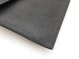 Yves Saint Laurent Uptown Envelope Pouch In Black Graine De Poudre Leather Fw0726orzdu