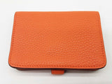 Hermes Dogon Orange Clemence Mini Card Holder Do1225lirde