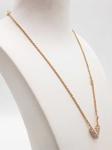 Louis Vuitton Essential V Faux Pearl Goldtone 6.7g Necklace 17.5 In Do0525lcrde