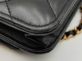 Chanel Quilted Black Leather Wallet On Chain Eb1024lcxzdu