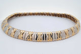 18k Two Tone Gold Diamond Omega Chain Necklace 102.8 Grams 16 Inch Eb0426cxxzsa