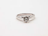 Approx. 0.50cts Dia 18k Wg 3.2g Solitaire Ring Size 4.5 Do0424rxzde