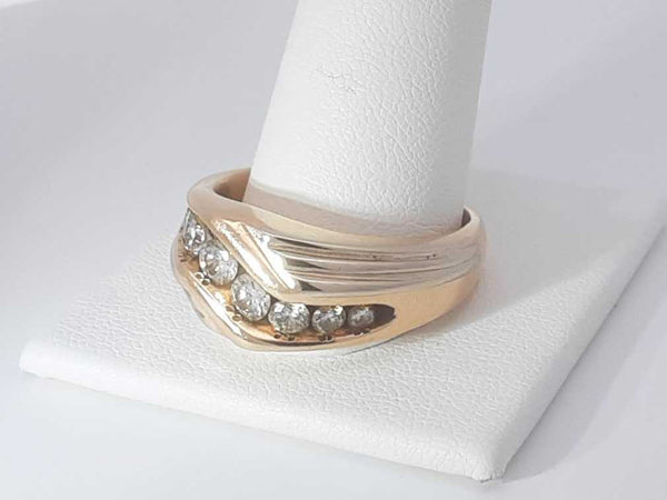 0.74 Cttw Diamond 14k Yellow Gold Ring 11 Grams Size 12 Aa0625eozsa