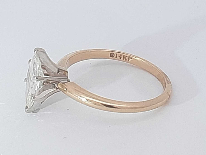 1.16 Cttw Diamond 14k Yellow Gold Marquis Ring 2.4 Grams Size 7 Aa0825loxzsa