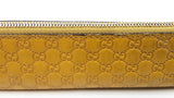 Gucci Microguccissima Pencil Pouch In Lime Yellow Leather Fw1026rzdu