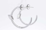 1.42cttw Lab Grown Diamond Hoop Earrings In 14k White Gold 4 Grams Eb0826scrsa