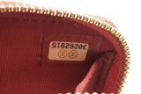 Chanel Quilted Red Leather Zip Coin Chain Pouch Eb1125wxzde