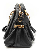 Chloe Paraty Black Leather Top Handle Bag Eb1225lrxdu