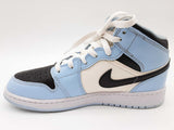 Nike 555112-401 Air Jordan 1 Mid Ice Blue White Shoes Size Us 6y Do0426ixde