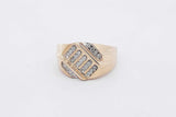 0.23cttw Channel Set Diamond Ring In 10k Yellow Gold 5.9g Size 11.75 Eb0626wxzsa
