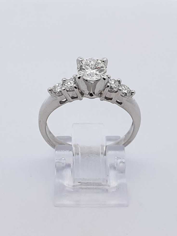 1.11 Cttw Diamond & Platinum Solitaire Ring 6.4 Grams Size 7.75 Fw0425lozxdu