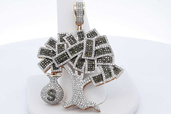 10k Yellow Gold Money Tree Pendant  12.7 Grams Eb1125crxde