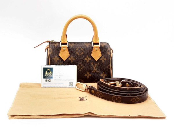 Louis Vuitton Monogram Canvas Nano Speedy Bag Fw0225ozzdu