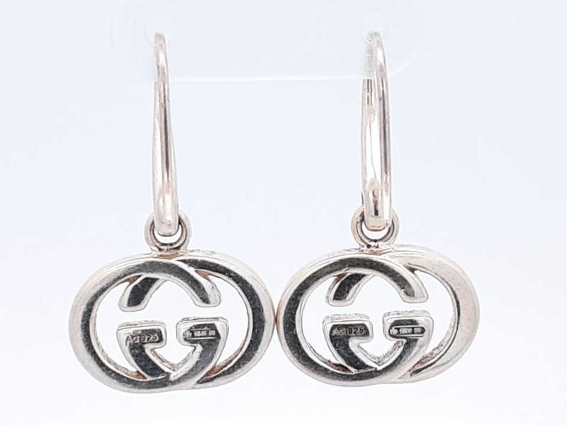 Gucci Gg Logo Sterling Silver Dangle Earrings 7.9 Grams Eb0824prsa