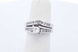 0.53cttw Princess Cut Diamond Ring 14k White Gold 5.8 Grams Size 4.5 Eb1025wwxde