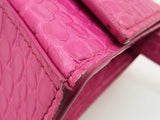 Balenciaga Hourglass Sling Crocodile-effect Leather Pink Handbag Aa0326erzsa