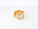 Hermès Olympe Gold-tone & Ecru Epsom Leather Ear Cuff Fw0926lxzdu