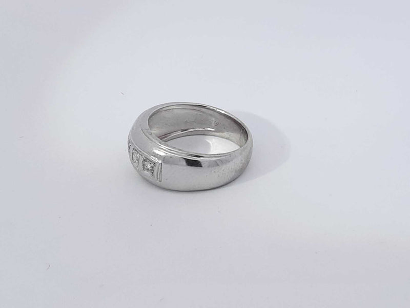 .12 Cttw Diamond 10k White Gold 6.3 Grams Wedding Band Size 7 Aa1025oxzsa