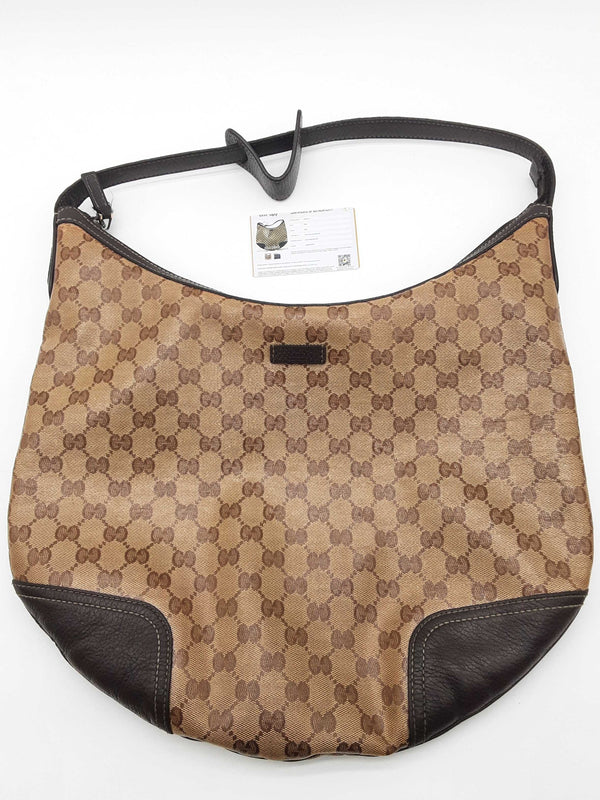 Gucci Princey Tan Gg Crystal Coated Canvas Hobo Bag Do1125orxde