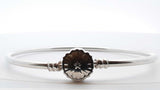 Pandora .925 Silver Snowflake Clasp Bangle Bracelet Lh1025wxde