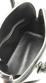 Balenciaga Small Ville Top Handle Bag In Logo Printed Black Leather Fw0925orxdu