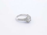 1.0 Ctw Diamond & 14k White Gold Engagement Ring 6.5 Grams Size 5.5 Fw0525lwxzdu