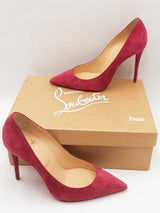 Christian Louboutin Kate Pink Veau Velours Pumps Size 36.5 Eb0725lxzdu