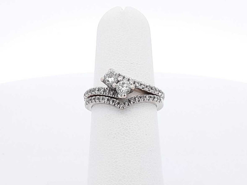 Ever Us 0.70 Cttw Diamond & 10k Gold Bridal Set 4.4 Grams Size 5.5 Fw0325lsxdu
