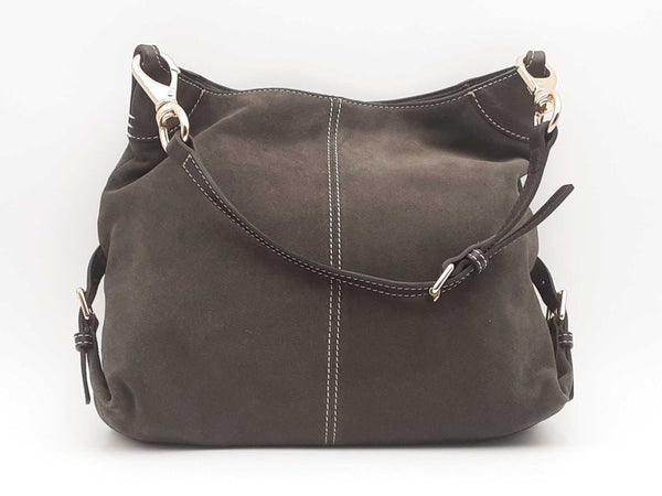 Dooney & Bourke Charcoal Gray Suede Hobo Bag Sd0625orsa