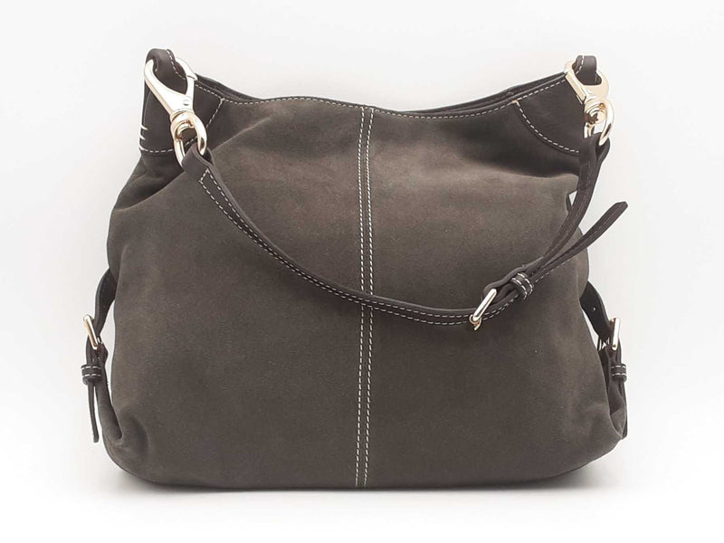 Dooney & Bourke Charcoal Gray Suede Hobo Bag Sd0625orsa