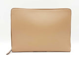 Fendi Essentials & Document Pouch In Dark Honey Vitello King Leather Fw00626crdu