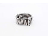 Tiffany & Co. Somerset Wide Mesh Ring In Sterling Silver 3.9g Size 5 Fw1125izdu
