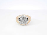 1.17 Cttw Diamond & 14k Yellow Gold Cluster Ring 9.1 Grams Size 12.5 Fw0426crzdu