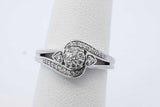 Diamond Ring In 10k White Gold 2.5 Grams Size 5.75 Eb0526lxzdu