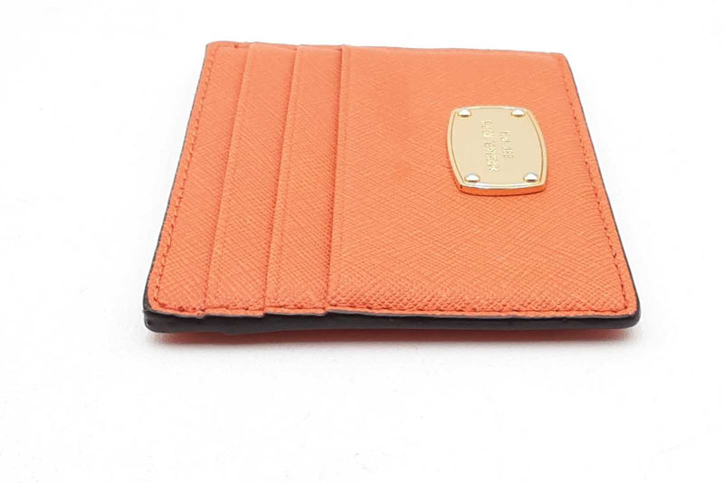 Michael Kors Jet Set Travel Orange Card Case Wallet Eb0924rsa