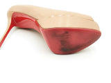 Christian Louboutin Lady Peep Patent Beige Size 9 Aa0826lrzsa