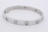 Cartier Love 18k White Gold Diamond Bracelet 28.5 Grams Size 15 Eb0826cxxzsa