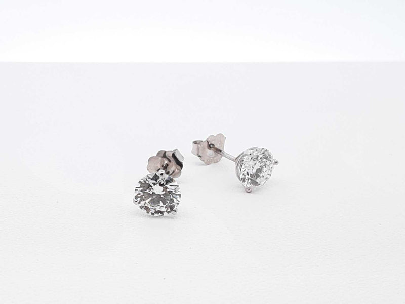 2.0 Cttw Lab Grown Diamond & 14k White Gold Stud Earrings 1.1 Gram Fw0723srxdu