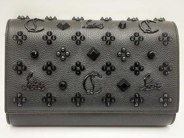 Christian Louboutin Paloma Black Leather Clutch Eb1224oxzdu