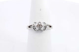 Approx. 0.56ctw Diamond Ring In 14k White Gold 3.2 Grams Size 6 Eb1124llxsa