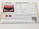 Fendi Monstro Black Pink Leather Card Holder Do1025rxde