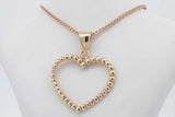 10k Yellow Gold Heart Pendant & Chain 5.9 Grams 20 Inch Eb0526orrsa